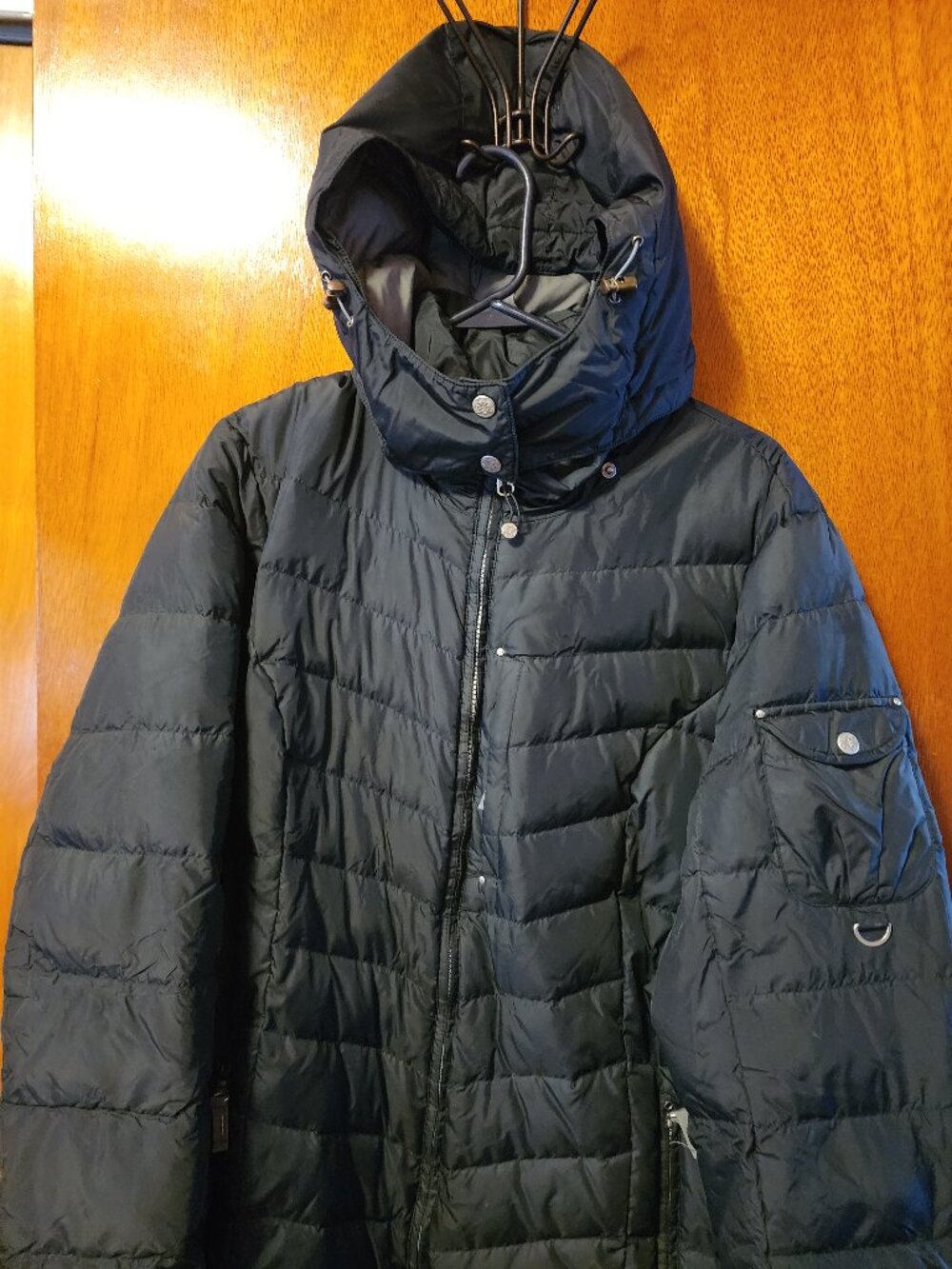 Women's XXL Eddie Bauer Sun Valley Goose Down Parka Removable Hood Puffer Coat